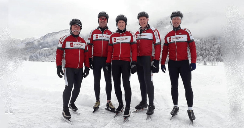 Schaatsploeg Hoekman Roestvaststaal trotseert Weissensee